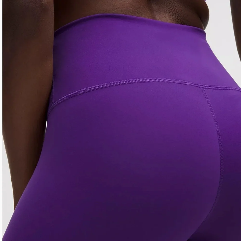 Lululemon Wunder Train HR Crop 15 Inch Everlux Leggings Purple